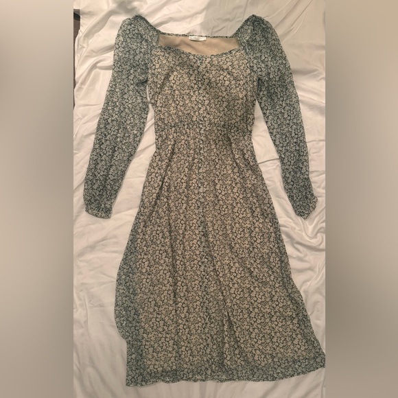 Oak + Fort green floral maxi dress - Picture 1 of 3